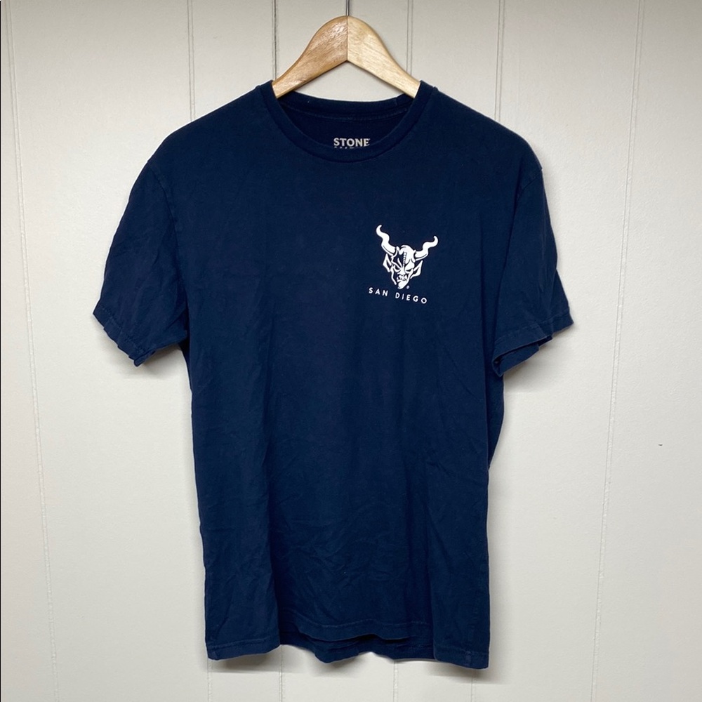 Stone Brewing Men’s Navy Logo Tee - M’s Medium